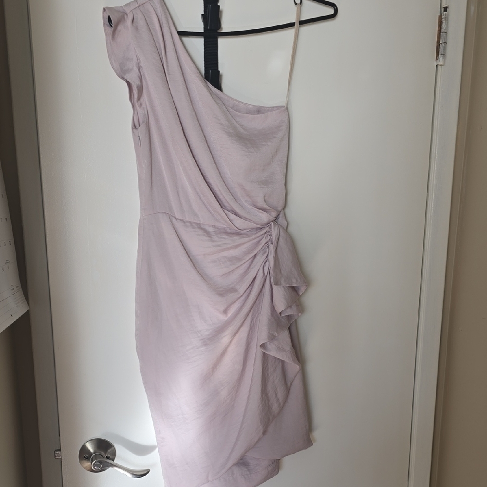 All Saints One-Shoulder Light Pink Dress